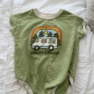 Happy Camper Green Bodysuit